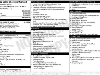 Used 2022 Jeep Grand Cherokee Overland w/ Luxury Tech Group IV