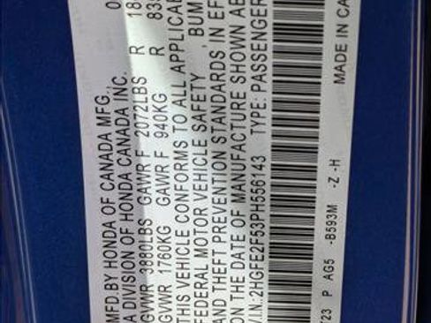 Certified 2023 Honda Civic Sport image 23