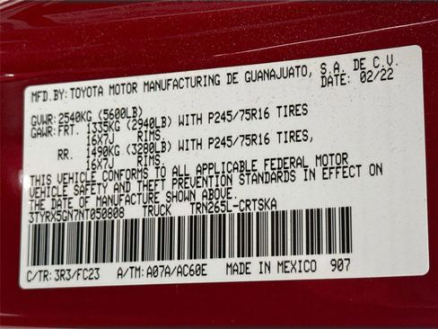 Certified 2022 Toyota Tacoma SR5 image 38