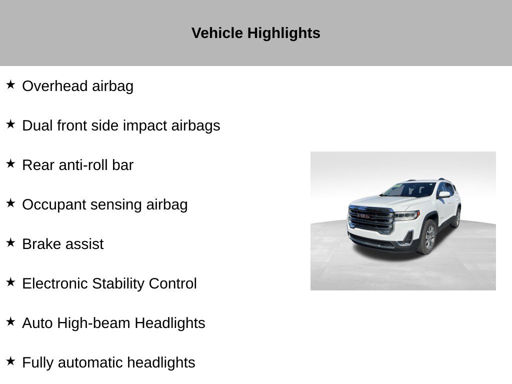 Used 2022 GMC Acadia SLE w/ Driver Convenience Package FWD image 54