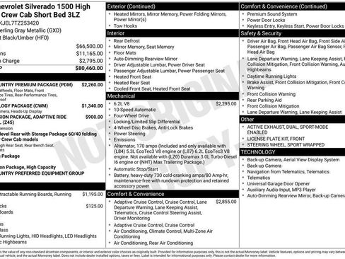 New 2026 Chevrolet Silverado 1500 High Country w/ High Country Premium Package AWD/4WD image 6
