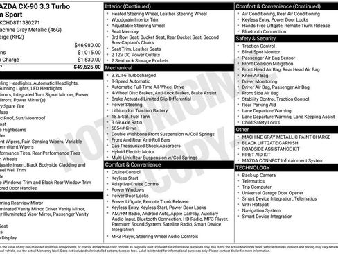New 2026 MAZDA CX-90 3.3 Turbo w/ Premium Sport Pkg AWD/4WD image 39