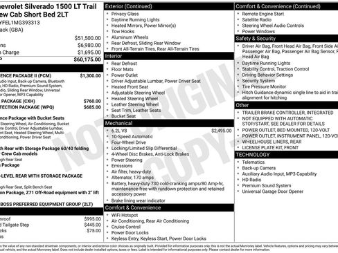 Used 2021 Chevrolet Silverado 1500 LT Trail Boss w/ Convenience Package II AWD/4WD image 32