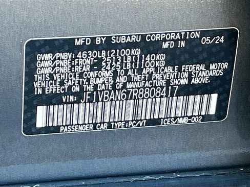Used 2024 Subaru WRX Limited w/ Popular Package #2A AWD/4WD image 32