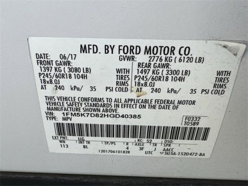 Used 2017 Ford Explorer XLT w/ Equipment Group 202A image 36