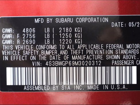 Used 2021 Subaru Legacy Touring XT image 47