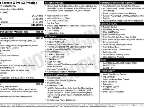 Used 2024 Kia Sorento SX Prestige w/ Olive Brown Leather Package image 10