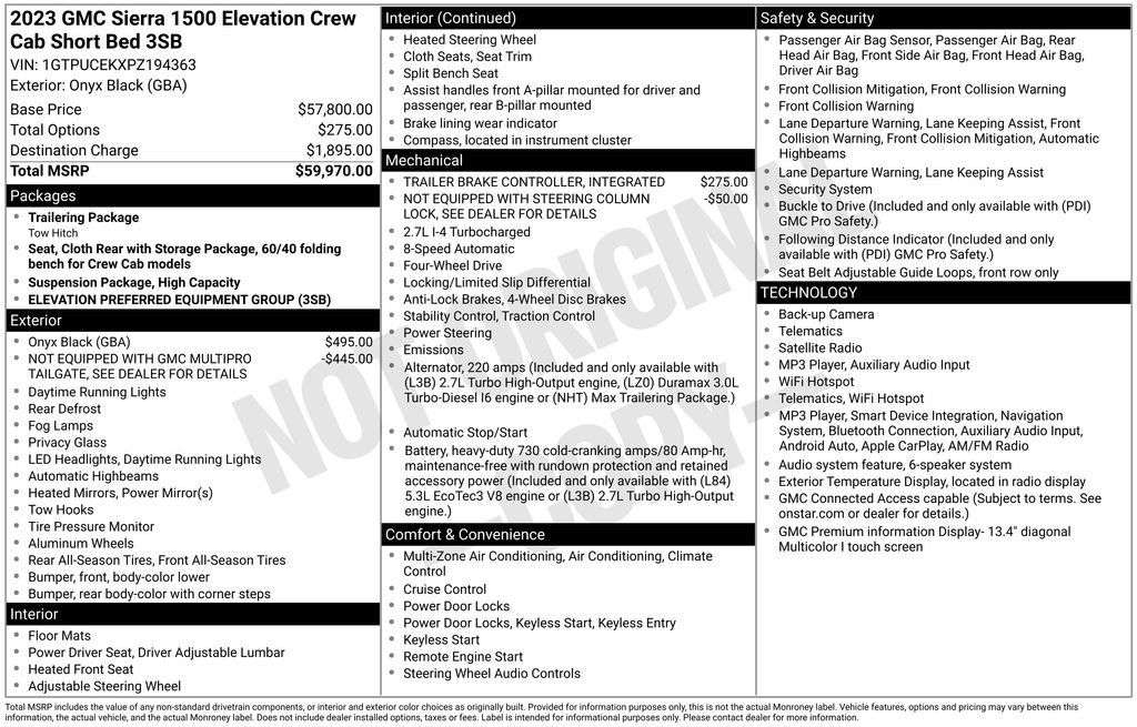 Used 2023 GMC Sierra 1500 Elevation AWD/4WD image 4