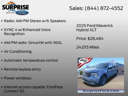 Certified 2025 Ford Maverick XLT FWD image 13
