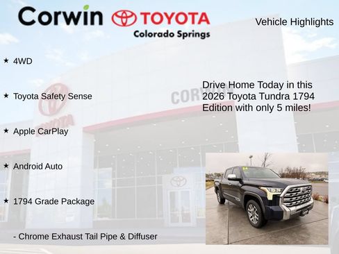 Used 2026 Toyota Tundra 1794 Edition AWD/4WD image 7