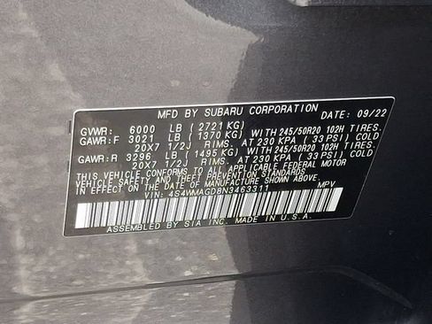 Used 2022 Subaru Ascent Onyx Edition AWD/4WD image 27