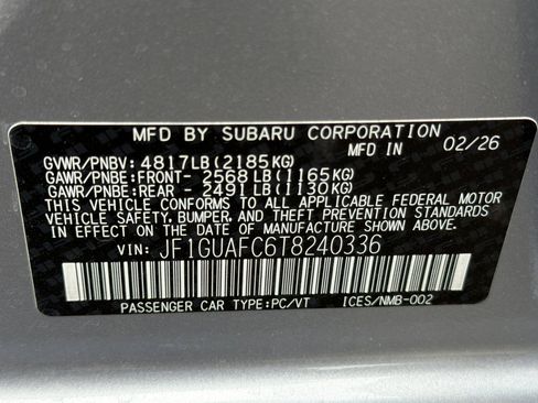 New 2026 Subaru Impreza 2.0i Sport image 27