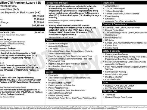 Used 2024 Cadillac CT5 Premium Luxury w/ Climate Package image 22