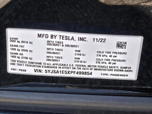 Used 2023 Tesla Model S Standard Range image 23