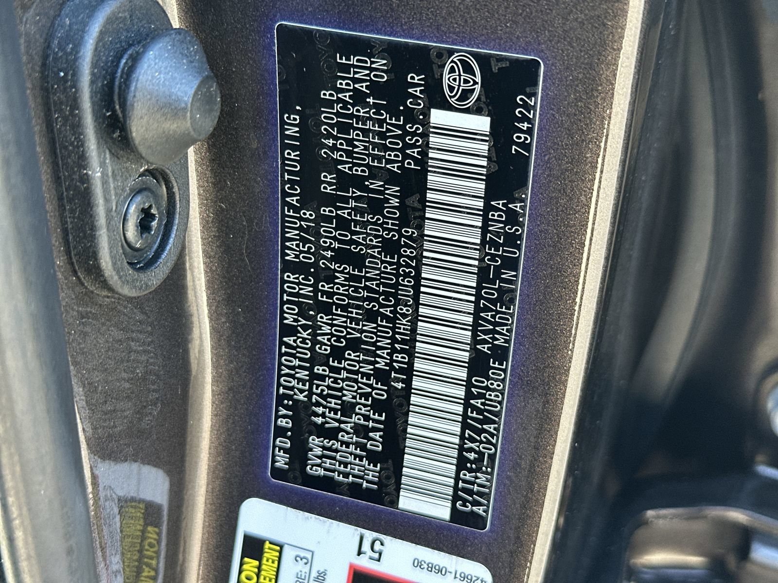 Used 2018 Toyota Camry LE FWD image 35