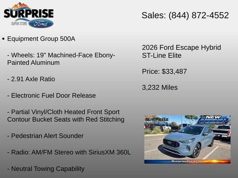 Used 2026 Ford Escape ST-Line Elite w/ Premium Technology Package AWD/4WD image 6