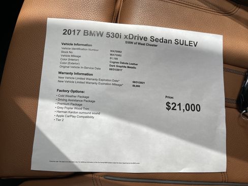 Used 2017 BMW 530i xDrive AWD/4WD image 18