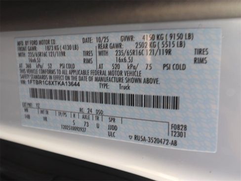 New 2026 Ford Transit 250 148 Medium Roof w/ Load Area Protection Package image 20