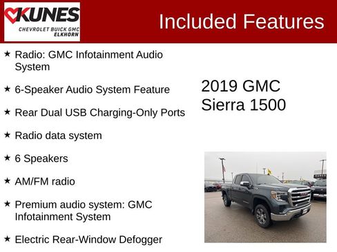 Used 2019 GMC Sierra 1500 SLE w/ SLE Value Package image 3