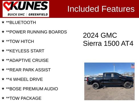 Used 2024 GMC Sierra 1500 AT4 w/ Technology Package image 3