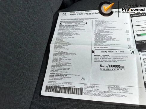 Certified 2023 RAM 2500 Tradesman AWD/4WD image 48