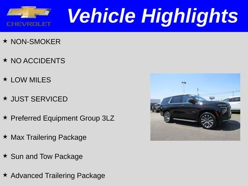 Certified 2026 Chevrolet Tahoe High Country w/ Sun And Tow Package AWD/4WD image 2