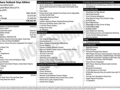 Certified 2024 Subaru Outback Onyx Edition AWD/4WD image 10