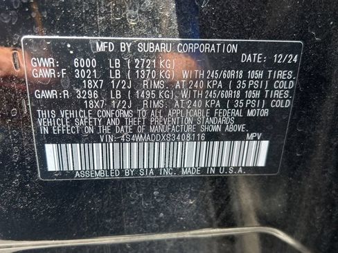 Used 2025 Subaru Ascent Premium AWD/4WD image 3