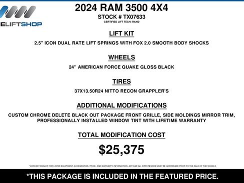 Used 2024 RAM 3500 Big Horn w/ Night Edition image 2