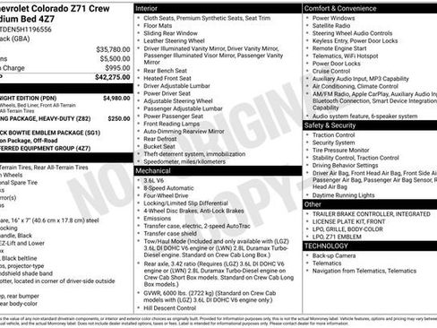 Used 2017 Chevrolet Colorado Z71 w/ Z71 Midnight Edition AWD/4WD image 30