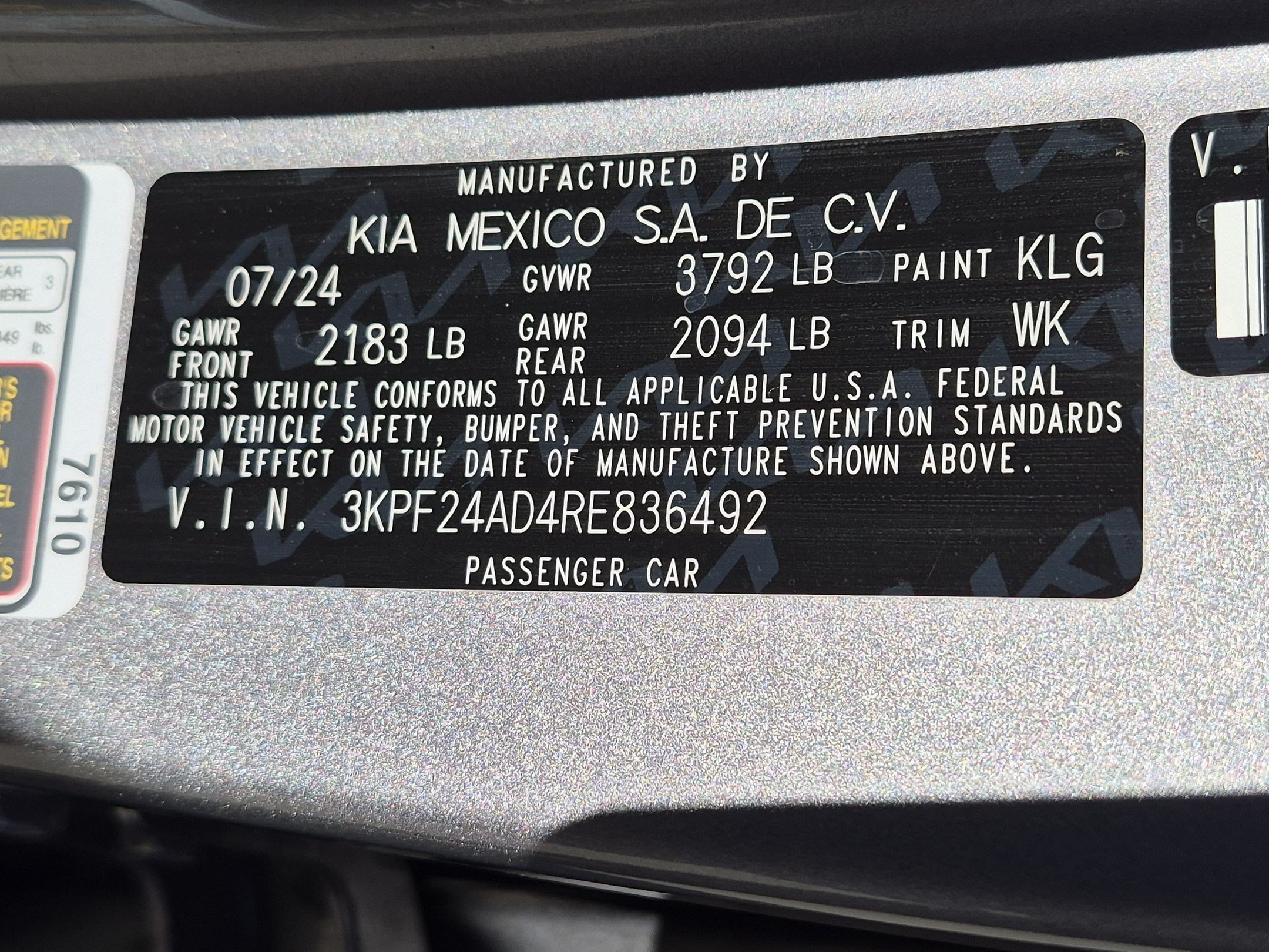 Certified 2024 Kia Forte LXS w/ LXS Technology Package FWD image 30