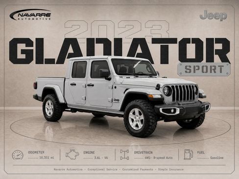 Used 2023 Jeep Gladiator Sport w/ Trailer Tow Package AWD/4WD image 1