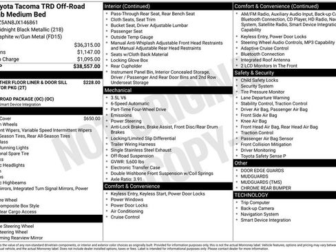 Used 2018 Toyota Tacoma TRD Off-Road image 1