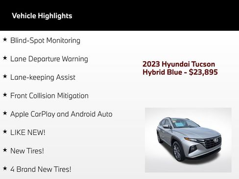 Used 2023 Hyundai Tucson Blue AWD/4WD image 51
