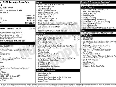 Used 2020 RAM 1500 Laramie AWD/4WD image 2