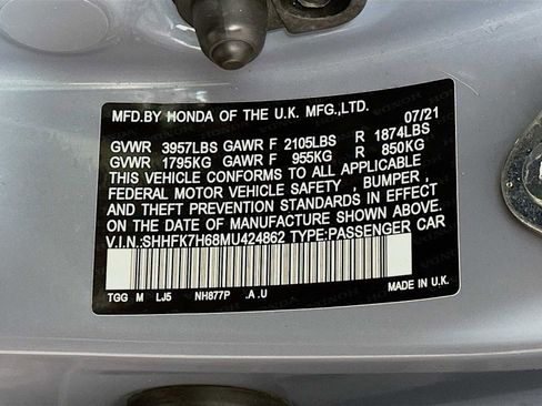 Used 2021 Honda Civic EX image 29