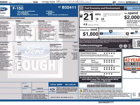 Used 2019 Ford F150 XLT w/ Equipment Group 302A Luxury image 16