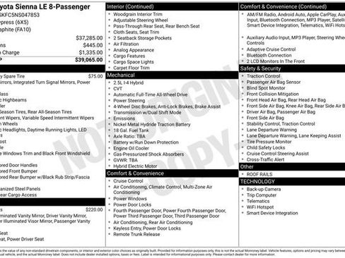 Used 2022 Toyota Sienna LE image 31