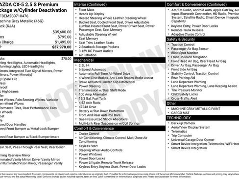 Certified 2025 MAZDA CX-5 AWD 2.5 S w/ Premium Plus Pkg image 10
