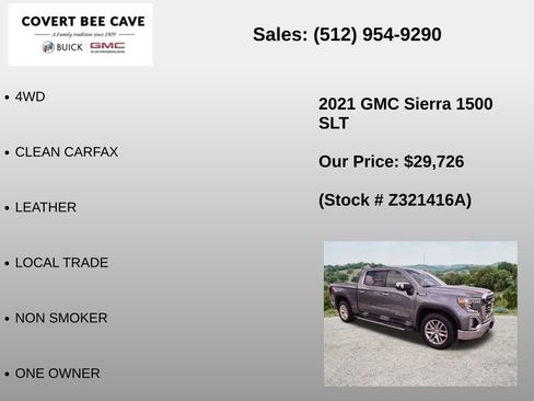 Used 2021 GMC Sierra 1500 SLT AWD/4WD image 6