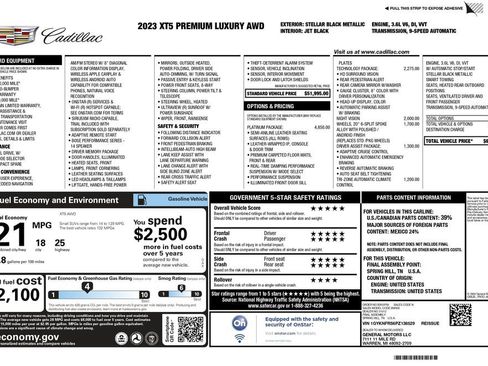 Used 2023 Cadillac XT5 Premium Luxury w/ Platinum Package image 3
