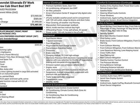 Used 2024 Chevrolet Silverado EV W/T AWD/4WD image 45
