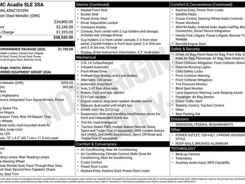 Used 2022 GMC Acadia SLE w/ Driver Convenience Package image 32