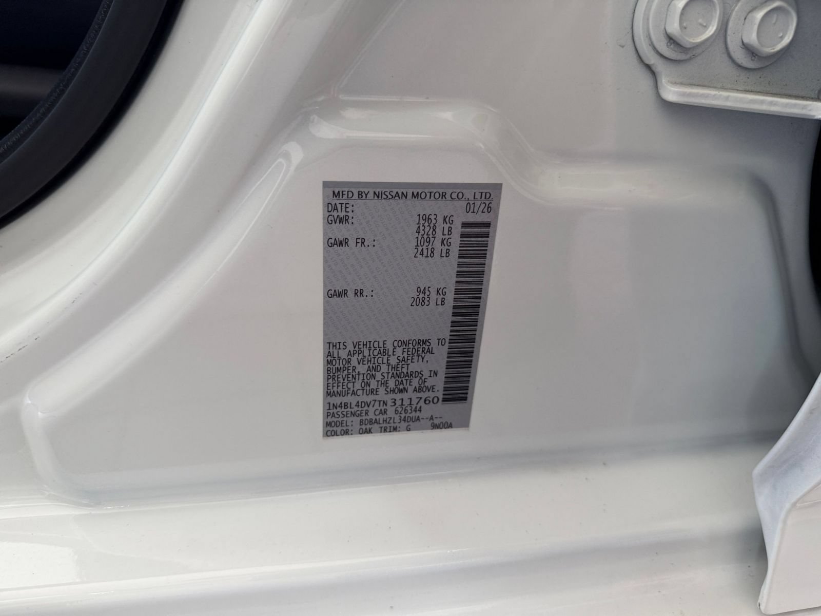Used 2026 Nissan Altima 2.5 SV FWD image 22