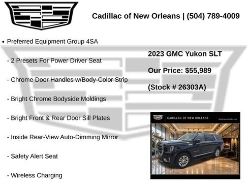 Used 2023 GMC Yukon SLT w/ SLT Luxury Package RWD image 7