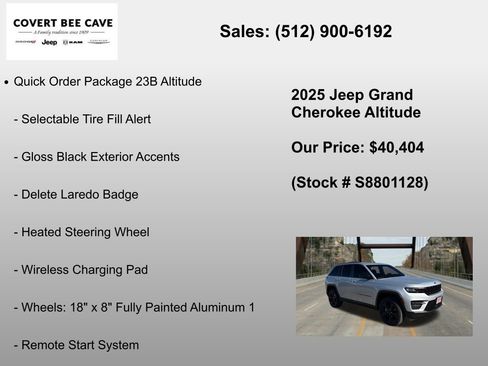 New 2025 Jeep Grand Cherokee Altitude RWD image 12