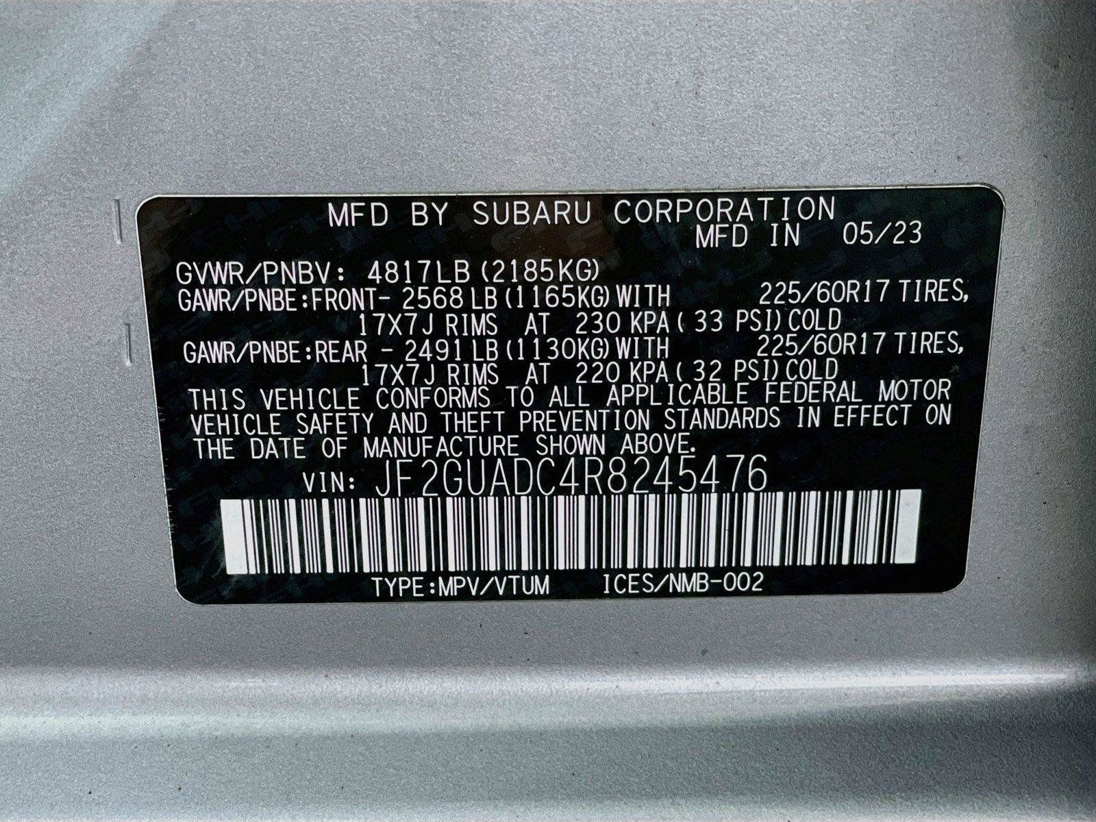 Certified 2024 Subaru Crosstrek 2.0i Premium AWD/4WD image 34