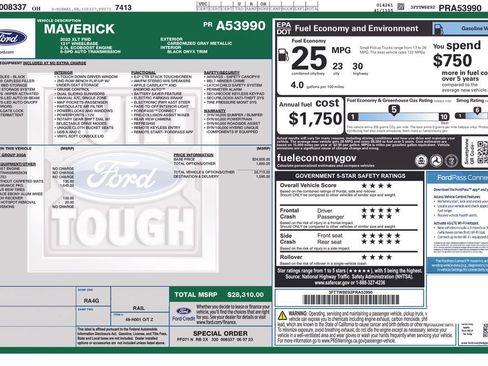 Used 2023 Ford Maverick XLT w/ Black Appearance Package FWD image 31