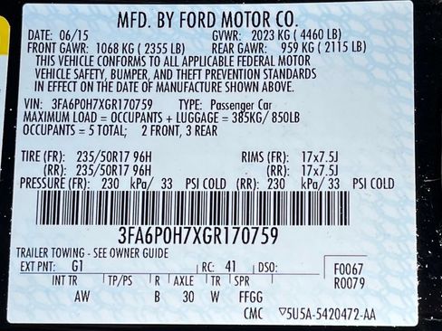 Used 2016 Ford Fusion SE FWD image 37