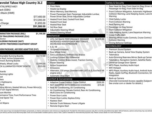Used 2023 Chevrolet Tahoe High Country w/ LPO, Illumination Package AWD/4WD image 8
